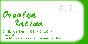 orsolya kalina business card